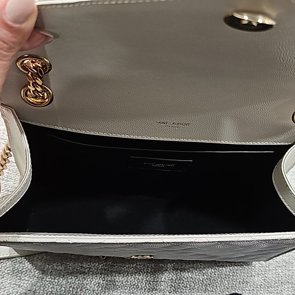 Ysl Envelope medium quilted textured-leather shoulder bag - Picture 5 of 8